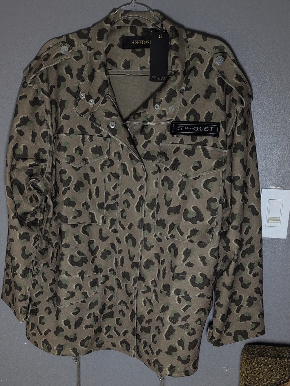 Supertrash Olive and Dark Green Camo Utility Jacket